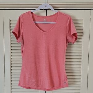 Women's Pink V-Neck Top